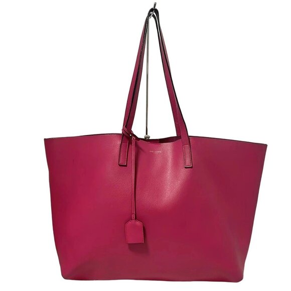 Saint Laurent Handbags - SAINT LAURENT PARIS Shopping Tote 394195 Pink Leather - Tote Bag
